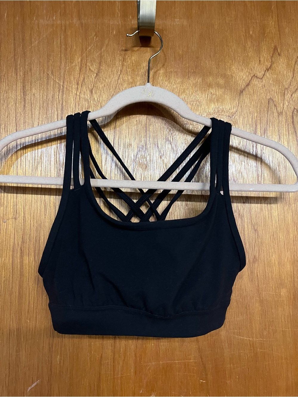 Athleta strappy bralette, XXS, black, yoga dance running bra